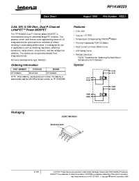 Datasheet RF1K49223 manufacturer Intersil