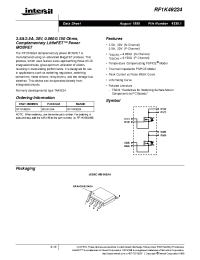 Datasheet RF1K49224 manufacturer Intersil