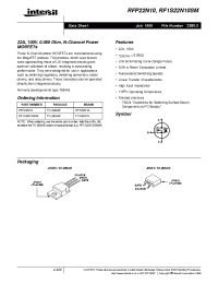 Datasheet RF1S22N10SM manufacturer Intersil
