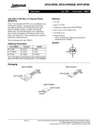 Datasheet RFD15P06 manufacturer Intersil