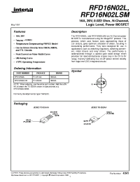 Datasheet RFD16N02L manufacturer Intersil