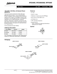 Datasheet RFD3055 manufacturer Intersil