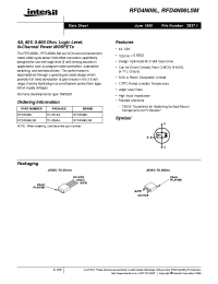 Datasheet RFD4N06LSM manufacturer Intersil