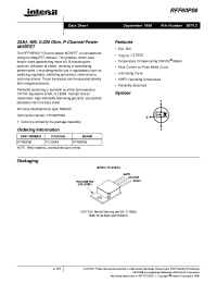 Datasheet RFF60P06 manufacturer Intersil