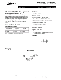 Datasheet RFP15N05L manufacturer Intersil