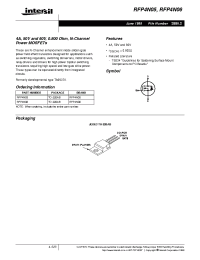 Datasheet RFP4N05 manufacturer Intersil