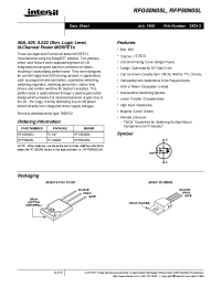 Datasheet RFP50N05L manufacturer Intersil