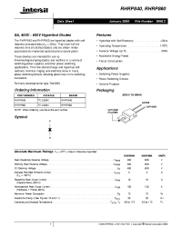Datasheet RHRP840 manufacturer Intersil