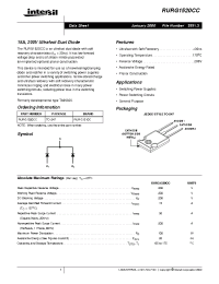 Datasheet RURG1520CC manufacturer Intersil