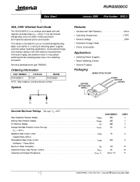 Datasheet RURG3020CC manufacturer Intersil