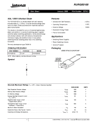 Datasheet RURG50100 manufacturer Intersil