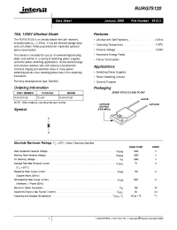 Datasheet RURG75120 manufacturer Intersil
