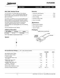 Datasheet RURG8060 manufacturer Intersil