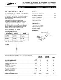 Datasheet RURP1540 manufacturer Intersil