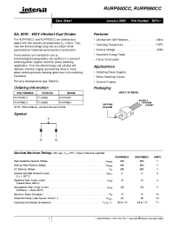 Datasheet RURP840CC manufacturer Intersil