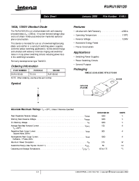 Datasheet RURU150120 manufacturer Intersil