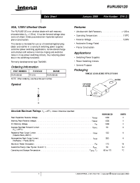 Datasheet RURU50120 manufacturer Intersil