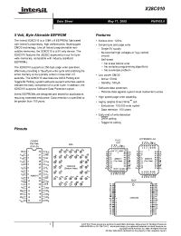 Datasheet X28C010 manufacturer Intersil