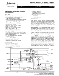 Datasheet X40030V14-A manufacturer Intersil