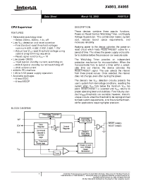 Datasheet X4003M8I-2.7 manufacturer Intersil