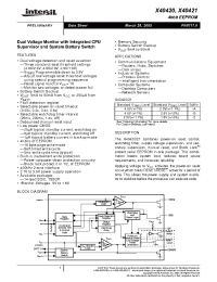 Datasheet X40420V14I-A manufacturer Intersil