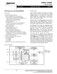 Datasheet X4043M8Z-4.5A manufacturer Intersil