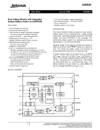 Datasheet X45620V20-2.7 manufacturer Intersil