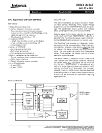 Datasheet X4643S8I-2.7 manufacturer Intersil