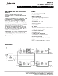 Datasheet X9241AMP manufacturer Intersil