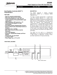 Datasheet X9269UV24-2.7 manufacturer Intersil