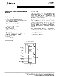 Datasheet X93255UV14I manufacturer Intersil