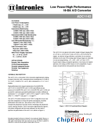 Datasheet ADC1143 manufacturer Intronics