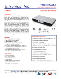Datasheet F200-24S5 manufacturer Intronics