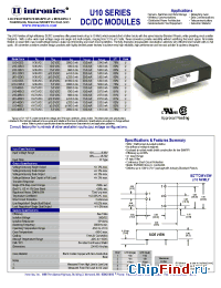 Datasheet U10-12D15 manufacturer Intronics
