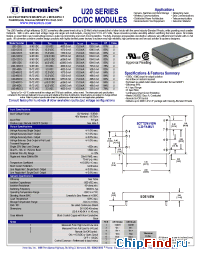 Datasheet U20-48D5 manufacturer Intronics