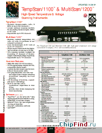 Datasheet TempScan/1100 manufacturer IOtech