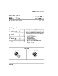 Datasheet 100BGQ015J manufacturer IRF