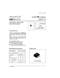 Datasheet 10ETF06STRL manufacturer IRF