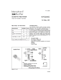 Datasheet 10YQ045C manufacturer IRF