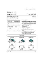Datasheet 115CNQ015ASL manufacturer IRF