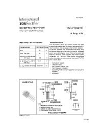 Datasheet 16CYQ045C manufacturer IRF
