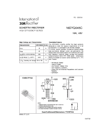 Datasheet 16SYQ045C manufacturer IRF