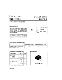 Datasheet 25ETS08STRL manufacturer IRF