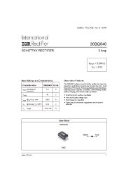 Datasheet 30BQ040 manufacturer IRF