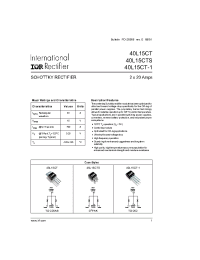 Datasheet 40L15CT-1 manufacturer IRF
