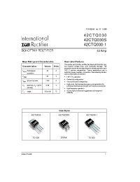 Datasheet 42CTQ030 manufacturer IRF