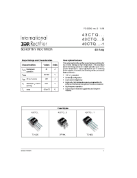 Datasheet 43CTQ100 manufacturer IRF