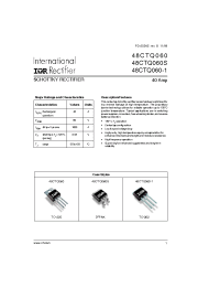 Datasheet 48CTQ060 manufacturer IRF