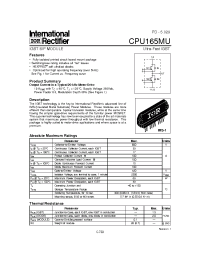 Datasheet CPU165MU manufacturer IRF