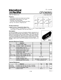 Datasheet CPV363MU manufacturer IRF